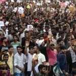 Student protesters gather during demonstrations in Patna, Bihar, India, July 2026.